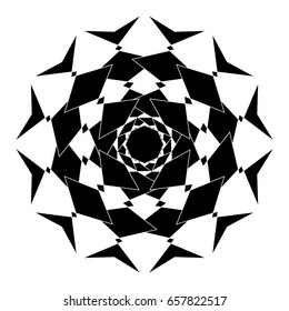 Abstract black and white geometric single style pattern texture or background