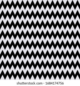 Abstract black white geometric zigzag texture. Vector illustration.