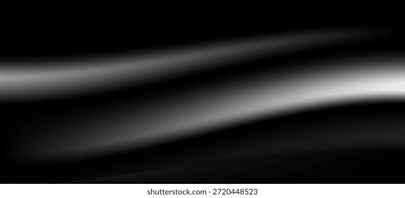 Abstract black and white gradient background with smooth flowing curves and soft blur transitions. Minimalist modern design suitable for wallpapers, presentations, branding, posters, and digital backgrounds.