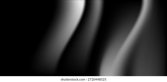 Abstractas fondo degradado en blanco y negro con curvas fluidas suaves y transiciones de desenfoque suave. Diseño moderno minimalista adecuado para Fondos de pantalla, presentaciones, marcas, carteles y fondos digitales.