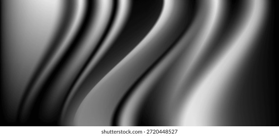 Abstractas fondo degradado en blanco y negro con curvas fluidas suaves y transiciones de desenfoque suave. Diseño moderno minimalista adecuado para Fondos de pantalla, presentaciones, marcas, carteles y fondos digitales.