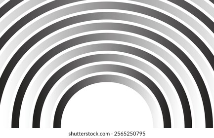 abstract black white gradient bold line circle pattern suitable for background.