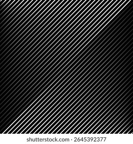abstract black and white gradient diagonal line pattern on dark.