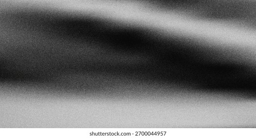 Abstrakter schwarz-weißer Farbverlauf, körnige Textur, Hintergrund mit Glaseffekt, minimales Design für Abdeckung, Banner, Poster, Rauschtextur Banner Hintergrunddesign