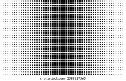 Abstract Black and White Gradient Grid Pattern with Optical Fade Effect Creating a Modern and Dynamic Visual Design