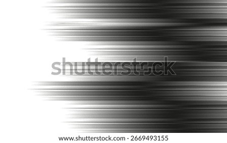 Abstract black and white gradient lines background with smooth horizontal motion blur effect, modern texture design ideal for digital, artistic, and graphic use.