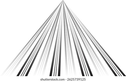 abstract black white gradient opposite line triangular pattern art.