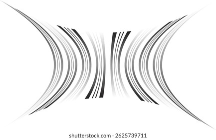 Gradiente blanco negro abstracto línea opuesta inflar patrón.