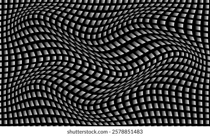 abstract black white gradient rectangle dot grid wave pattern perfect for background.
