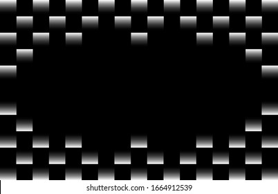  Resumen. forma de degradado en blanco y negro sobre fondo negro. fondo futurista moderno. Vector.