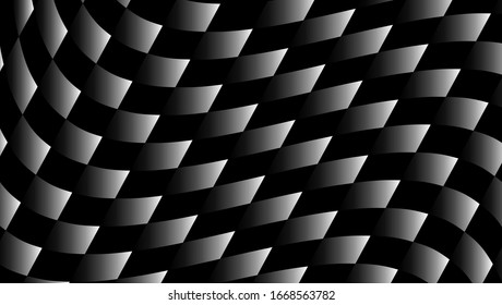 Abstract. black ,white gradient shape on black background. modern futuristic background. Vector.