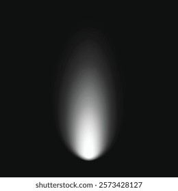 Abstract black and white gradient. Soft light fades into darkness. Monochrome gradient with smooth transitions. Black and white abstract art. Light effect black vector.