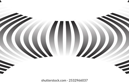 abstract black white gradient squeeze line pattern vector can be used background.
