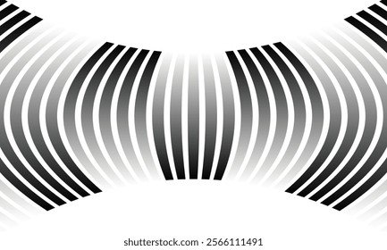 abstract black white gradient squeeze line pattern suitable for background.
