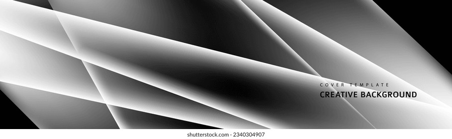 Resumen del fondo de la capa sobre el triángulo negro, blanco y gris. Estilo moderno. Puede usar para publicidad, afiche, plantilla, presentación de negocios. Ilustración del vector