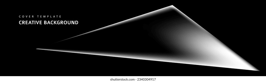 Abstract black, white and gray triangle overlaying layer background. Modern style. You can use for advertising, poster, template, business presentation. Vector illustration