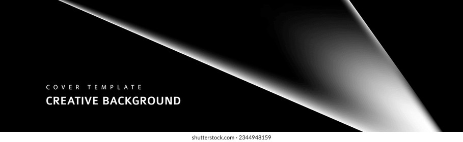 Abstract black, white and gray triangle overlaying layer background. Modern style. You can use for advertising, poster, template, business presentation. Vector illustration