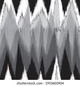 Abstract black, white and gray Zigzag seamless pattern  vector illustration.Seamless pattern for home decor ideas. Vector illustration