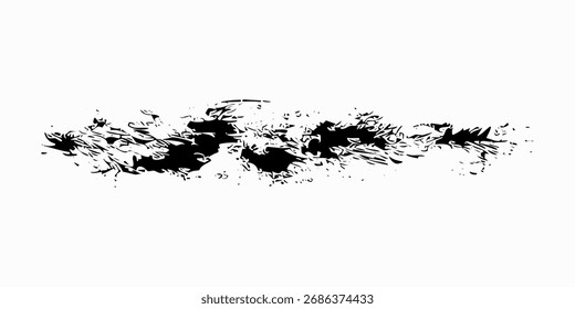 Abstract Black and White Grunge Background with Halftone Style. Brush Strokes for Banners, Posters, or Sports.