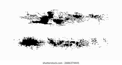 Abstract Black and White Grunge Background with Halftone Style. Brush Strokes for Banners, Posters, or Sports.