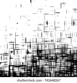 Abstract black and white grunge background vector