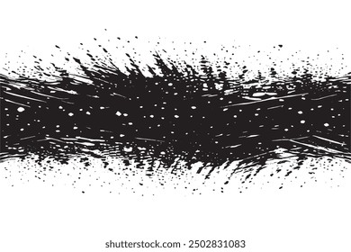 Abstract Black and White Grunge Texture with Streaks, Scratches, and Wear Marks