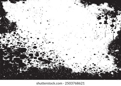 Abstract Black and White Grunge Texture with Streaks, Scratches, and Wear Marks