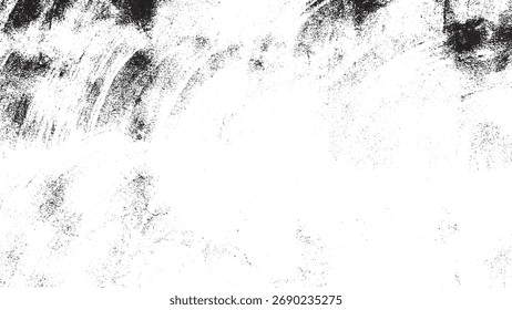 Fundo preto branco abstrato da textura do grunge, vetor de sobreposição angustiado