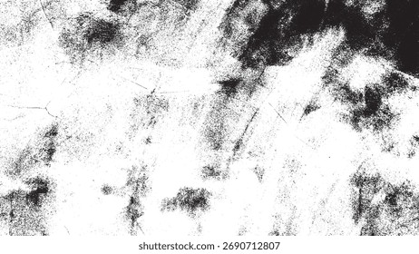 Abstract Black White Grunge Texture, Distressed Surface Overlay with Scratches and Cracks