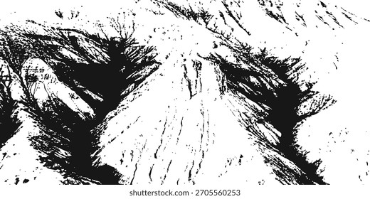 Textura Abstractas del grunge en blanco y negro con el modelo angustiado aislado en el fondo blanco