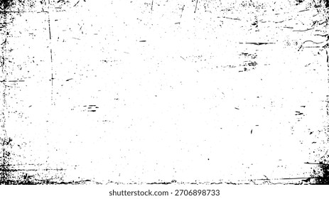 Abstractas superposición de textura grunge en blanco y negro con efecto de borde angustiado para Vector de Diseño gráfico