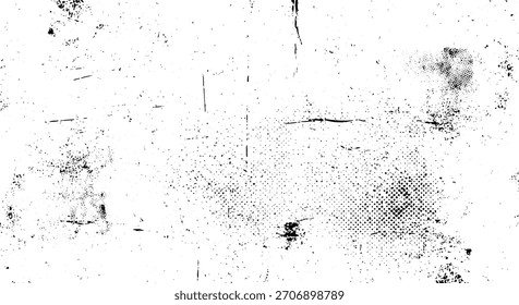 Abstractas superposición de textura grunge en blanco y negro con ruido angustiado y Vector de efecto de superficie rugosa