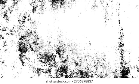 Abstractas fondo de superposición de textura de grunge en blanco y negro con Vector de efecto de superficie desgastado y desgastado