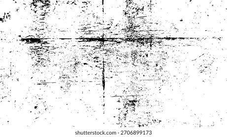 Abstractas superposición de textura de grunge en blanco y negro con Vector de fondo de efecto de rayado y salpicaduras