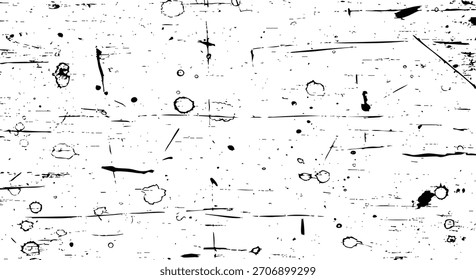 Abstractas fondo de textura de grunge en blanco y negro con superposición angustiada y Vector de efecto de arañazo