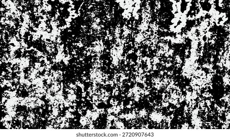 Abstractas textura grunge en blanco y negro con un alto contraste de ruido afligido y salpicaduras granuladas.