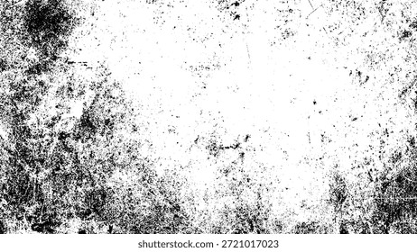 Abstrato preto e branco grunge textura sobreposição com superfície aflita e arranhada Vetor, ilustração