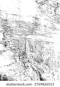 Abstract black and white grunge texture featuring horizontal scrapes and rough concrete details. Ideal for vintage distressed design masks.
