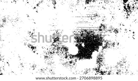Abstract black and white grunge texture background with distressed overlay effect vector