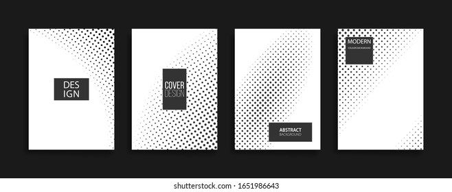 textura de fondo de medio tono blanco y negro abstracto. patrón de puntos geométricos monocromo. ilustración vectorial de fondo moderna
