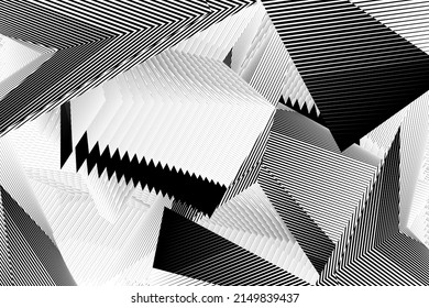 Abstract black and white halftone background, creative geometric pattern, vector modern design texture.