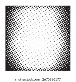 An abstract black and white halftone background with a seamless dotted pattern creates a metallic mesh texture for industrial decoration