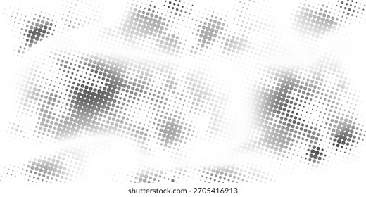 Abstract Black and White Halftone Circuit Pattern. Modern Trendy design in Vector Illustration