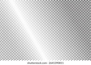 Abstract black and white halftone dot pattern background