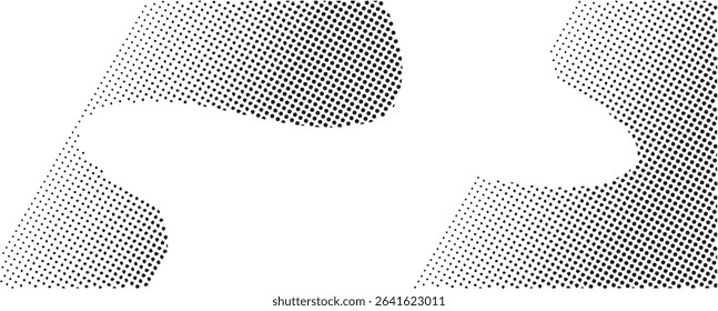 Abstract black and white halftone dot pattern design