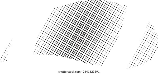 Abstract black and white halftone dot pattern design