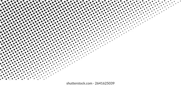 Abstract black and white halftone dot pattern background