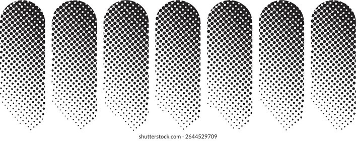 Abstract black and white halftone dot pattern background