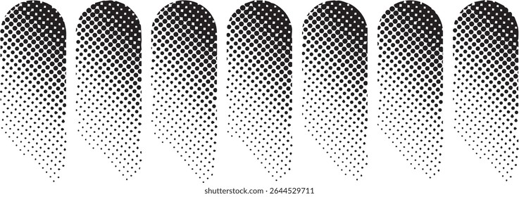 Abstract black and white halftone dot pattern design