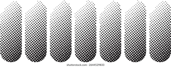 Abstract black and white halftone dot pattern background